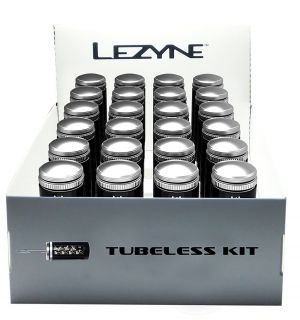 Sada na opravu bezdušových plášťů Lezyne TUBELESS KIT BOX CLEAR (24ks)